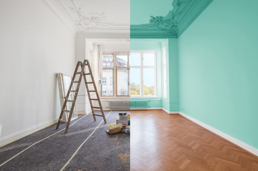 How Much Does It Cost To Paint A Living Room Paintzen   Before After Walls Ceiling Mold Paintzen 