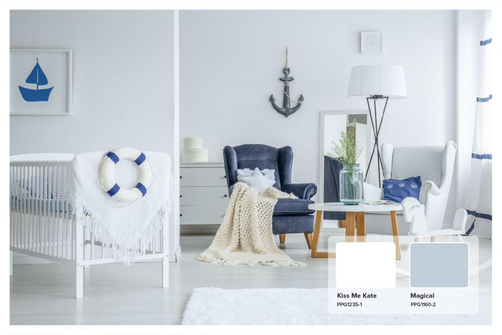 Top 15 Nursery Paint Colors Paintzen Blue Paint Nursery Ppg Magical