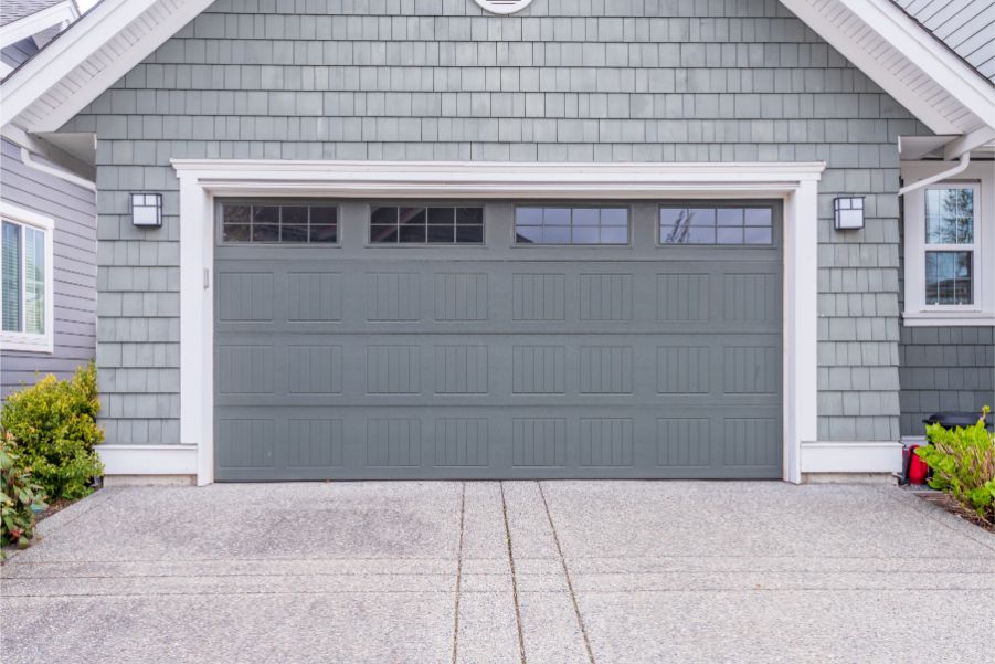 Unique Garage Door Trim Green for Simple Design